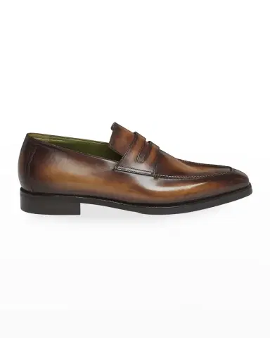 Berluti Andy Leather Loafer, Tobacco | Thumbnail 1 Berluti Andy Leather Loafer, Tobacco | Thumbnail 1