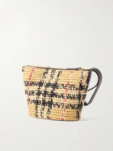 Burberry Margate Leather-trimmed Woven Raffia Clutch Bag | Thumbnail 4 Burberry Margate Leather-trimmed Woven Raffia Clutch Bag | Thumbnail 4