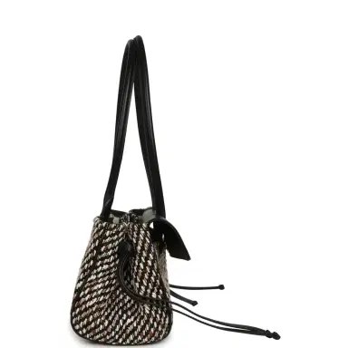 Chanel Chanel Small East West Shopping Tote Black Calfskin and Multi Tweed Gold Hardware | Thumbnail 3 Chanel Chanel Small East West Shopping Tote Black Calfskin and Multi Tweed Gold Hardware | Thumbnail 3