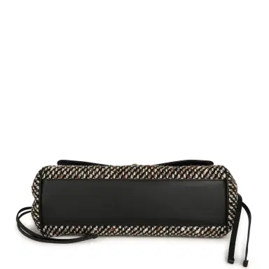 Chanel Chanel Small East West Shopping Tote Black Calfskin and Multi Tweed Gold Hardware | Thumbnail 6 Chanel Chanel Small East West Shopping Tote Black Calfskin and Multi Tweed Gold Hardware | Thumbnail 6