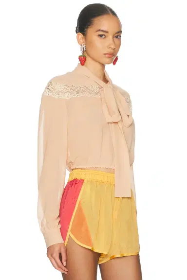 Saint Laurent Cropped Blouse | Thumbnail 2 Saint Laurent Cropped Blouse | Thumbnail 2