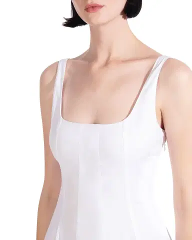 Staud Wells Square-Neck Corset Midi Dress | Thumbnail 5 Staud Wells Square-Neck Corset Midi Dress | Thumbnail 5