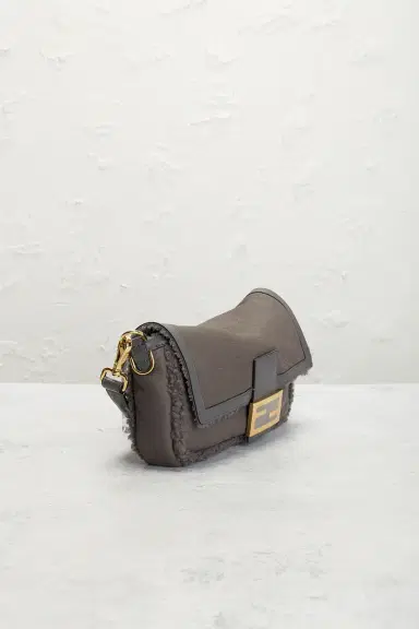 Fendi Shearling Baguette Shoulder Bag | Thumbnail 4 Fendi Shearling Baguette Shoulder Bag | Thumbnail 4