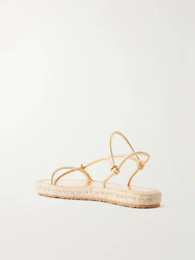Gianvito Rossi Metallic Leather Espadrille Sandals | Thumbnail 3 Gianvito Rossi Metallic Leather Espadrille Sandals | Thumbnail 3
