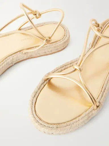 Gianvito Rossi Metallic Leather Espadrille Sandals | Thumbnail 5 Gianvito Rossi Metallic Leather Espadrille Sandals | Thumbnail 5
