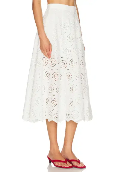 FRAME The Deco Eyelet Skirt | Thumbnail 2 FRAME The Deco Eyelet Skirt | Thumbnail 2