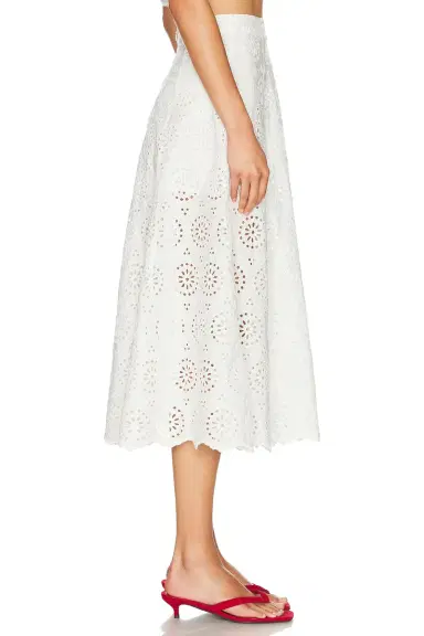 FRAME The Deco Eyelet Skirt | Thumbnail 3 FRAME The Deco Eyelet Skirt | Thumbnail 3