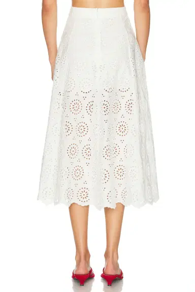 FRAME The Deco Eyelet Skirt | Thumbnail 4 FRAME The Deco Eyelet Skirt | Thumbnail 4