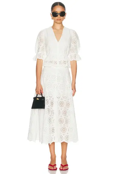 FRAME The Deco Eyelet Skirt | Thumbnail 5 FRAME The Deco Eyelet Skirt | Thumbnail 5