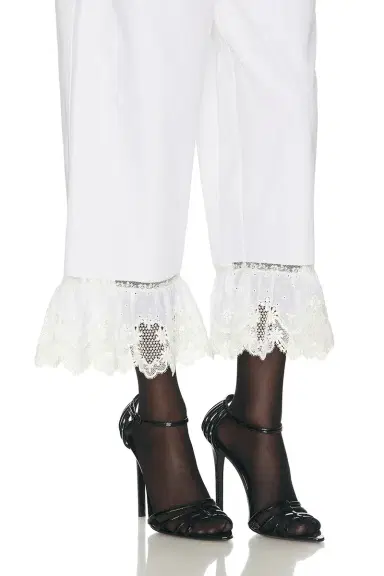 Saint Laurent Cropped Straight Leg Pant | Thumbnail 6 Saint Laurent Cropped Straight Leg Pant | Thumbnail 6