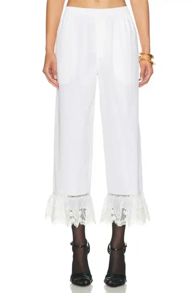 Saint Laurent Cropped Straight Leg Pant | Thumbnail 1 Saint Laurent Cropped Straight Leg Pant | Thumbnail 1