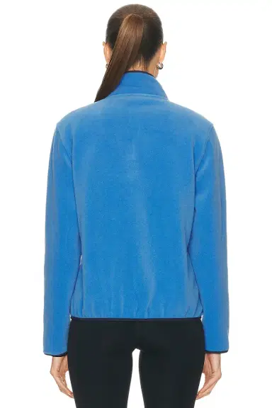 Sporty & Rich Serif Logo Buttoned Polar Jacket | Thumbnail 3 Sporty & Rich Serif Logo Buttoned Polar Jacket | Thumbnail 3