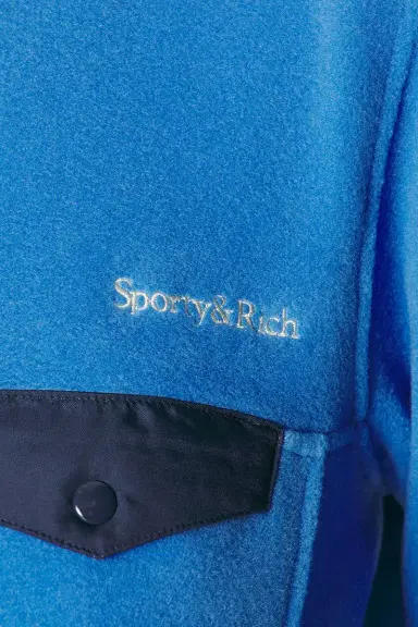 Sporty & Rich Serif Logo Buttoned Polar Jacket | Thumbnail 5 Sporty & Rich Serif Logo Buttoned Polar Jacket | Thumbnail 5