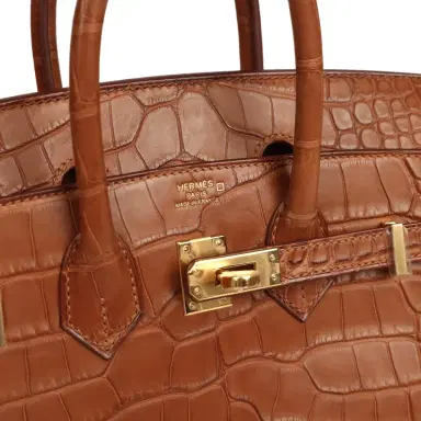 HERMÈS Hermes Birkin 25 Gold Matte Alligator Gold Hardware | Thumbnail 7 HERMÈS Hermes Birkin 25 Gold Matte Alligator Gold Hardware | Thumbnail 7