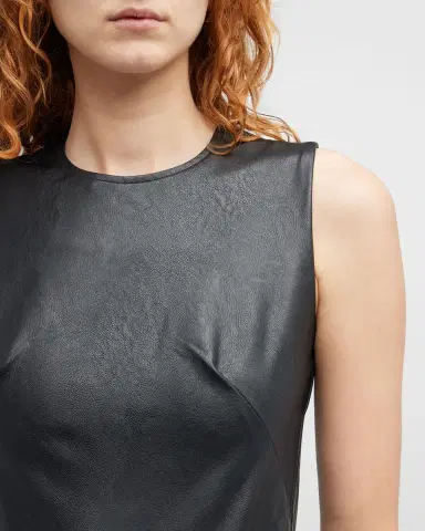 Spanx Leather-Like Combo Fitted Dress | Thumbnail 5 Spanx Leather-Like Combo Fitted Dress | Thumbnail 5