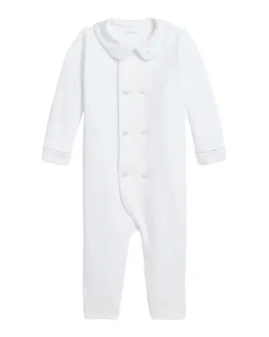 Polo Ralph Lauren Boy's Double Breasted Embroidered Coverall, Size 3M-18M | Thumbnail 1 Polo Ralph Lauren Boy's Double Breasted Embroidered Coverall, Size 3M-18M | Thumbnail 1