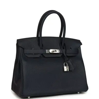 HERMÈS Hermes Birkin 30 Bleu Nuit Verso Togo Palladium Hardware | Thumbnail 2 HERMÈS Hermes Birkin 30 Bleu Nuit Verso Togo Palladium Hardware | Thumbnail 2