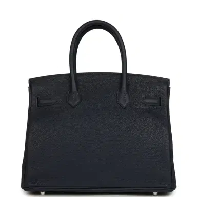 HERMÈS Hermes Birkin 30 Bleu Nuit Verso Togo Palladium Hardware | Thumbnail 4 HERMÈS Hermes Birkin 30 Bleu Nuit Verso Togo Palladium Hardware | Thumbnail 4