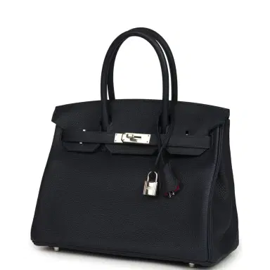 HERMÈS Hermes Birkin 30 Bleu Nuit Verso Togo Palladium Hardware | Thumbnail 5 HERMÈS Hermes Birkin 30 Bleu Nuit Verso Togo Palladium Hardware | Thumbnail 5
