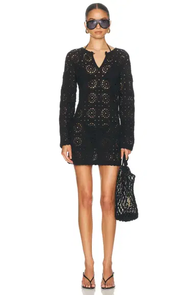 Frame The Crochet Keyhole Dress | Thumbnail 1 Frame The Crochet Keyhole Dress | Thumbnail 1