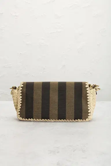 FWRD Renew Fendi Pequin Baguette Shoulder Bag | Thumbnail 3 FWRD Renew Fendi Pequin Baguette Shoulder Bag | Thumbnail 3