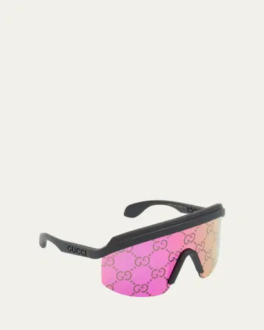 Gucci Multi-Color GG Lattice Acetate Shield Sunglasses | Thumbnail 2 Gucci Multi-Color GG Lattice Acetate Shield Sunglasses | Thumbnail 2