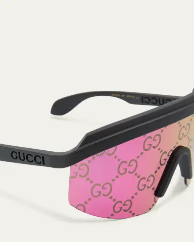 Gucci Multi-Color GG Lattice Acetate Shield Sunglasses | Thumbnail 4 Gucci Multi-Color GG Lattice Acetate Shield Sunglasses | Thumbnail 4