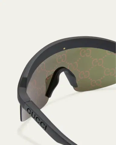 Gucci Multi-Color GG Lattice Acetate Shield Sunglasses | Thumbnail 5 Gucci Multi-Color GG Lattice Acetate Shield Sunglasses | Thumbnail 5