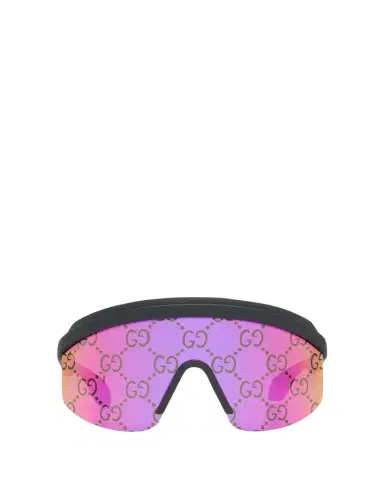 Gucci Multi-Color GG Lattice Acetate Shield Sunglasses | Thumbnail 1 Gucci Multi-Color GG Lattice Acetate Shield Sunglasses | Thumbnail 1