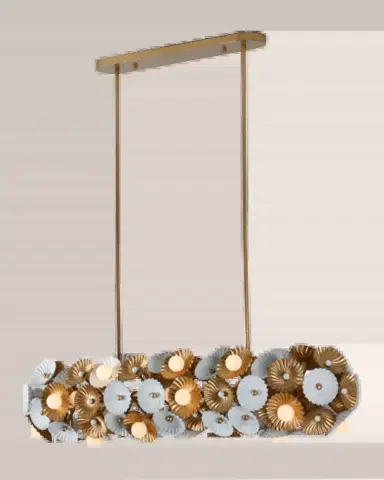 Allegri Crystal by Kalco Lighting Damask 48" Island Light | Thumbnail 2 Allegri Crystal by Kalco Lighting Damask 48" Island Light | Thumbnail 2