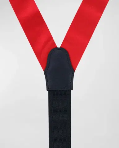 Trafalgar Men's Sutton Solid Silk Suspender Braces | Thumbnail 3 Trafalgar Men's Sutton Solid Silk Suspender Braces | Thumbnail 3