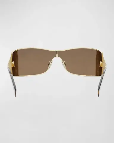 Celine Maxi Triomphe Metal Rectangular Shield Sunglasses | Thumbnail 5 Celine Maxi Triomphe Metal Rectangular Shield Sunglasses | Thumbnail 5