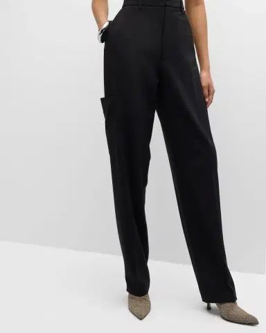 LAPOINTE Mid-Rise Leg-Pocket Tapered-Leg Tech Twill Pants | Thumbnail 7 LAPOINTE Mid-Rise Leg-Pocket Tapered-Leg Tech Twill Pants | Thumbnail 7