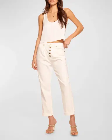 Ramy Brook Pearle High-Rise Cuffed Straight-Leg Jeans | Thumbnail 2 Ramy Brook Pearle High-Rise Cuffed Straight-Leg Jeans | Thumbnail 2