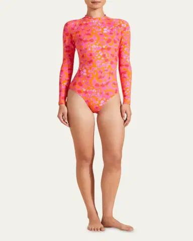 Vilebrequin Abstract Leopard Printed Rashguard One-Piece Swimsuit | Thumbnail 2 Vilebrequin Abstract Leopard Printed Rashguard One-Piece Swimsuit | Thumbnail 2