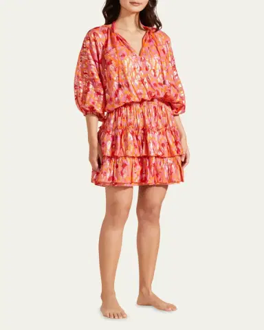 Vilebrequin Abstract Leopard Printed Silk Mini Dress | Thumbnail 2 Vilebrequin Abstract Leopard Printed Silk Mini Dress | Thumbnail 2