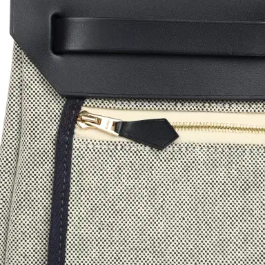 HERMÈS Hermes Herbag Zip PM 31 "Circuit 24" Bleu Royal, Ecru Toile H Canvas and Bleu Indigo Vache Hunter Leather Gold Hardware | Thumbnail 9 HERMÈS Hermes Herbag Zip PM 31 "Circuit 24" Bleu Royal, Ecru Toile H Canvas and Bleu Indigo Vache Hunter Leather Gold Hardware | Thumbnail 9