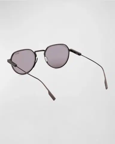 Zegna Men's Metal Round Sunglasses | Thumbnail 2 Zegna Men's Metal Round Sunglasses | Thumbnail 2