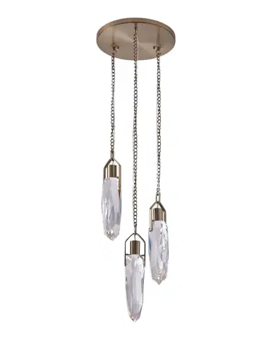 Kalco Lighting Diamante 3-Light Crystal Chandelier, 14" | Thumbnail 1 Kalco Lighting Diamante 3-Light Crystal Chandelier, 14" | Thumbnail 1