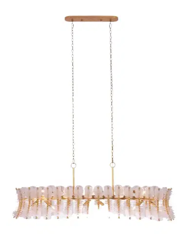Kalco Lighting Gossamer 12-Light Capiz Shell Island Light, 60" | Thumbnail 1 Kalco Lighting Gossamer 12-Light Capiz Shell Island Light, 60" | Thumbnail 1
