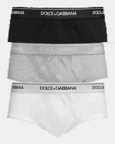 Dolce & Gabbana Men's Brando Jersey Stretch 3-Pack Briefs | Thumbnail 2 Dolce & Gabbana Men's Brando Jersey Stretch 3-Pack Briefs | Thumbnail 2