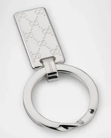 Gucci Men's Signature Sterling Silver Keyring | Thumbnail 3 Gucci Men's Signature Sterling Silver Keyring | Thumbnail 3