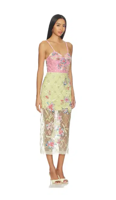 LA FUORI Blush Lily Embroidered Dress | Thumbnail 2 LA FUORI Blush Lily Embroidered Dress | Thumbnail 2
