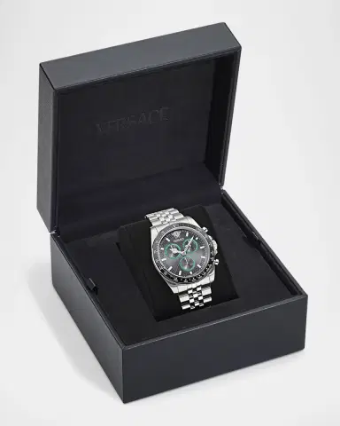 Versace Greca Chrono Wave 43MM Stainless Steel Bracelet Watch | Thumbnail 5 Versace Greca Chrono Wave 43MM Stainless Steel Bracelet Watch | Thumbnail 5