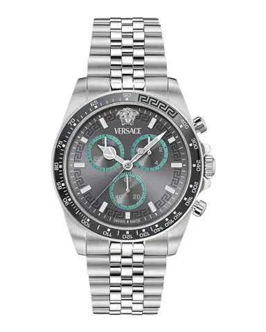 Versace Greca Chrono Wave 43MM Stainless Steel Bracelet Watch | Thumbnail 1 Versace Greca Chrono Wave 43MM Stainless Steel Bracelet Watch | Thumbnail 1