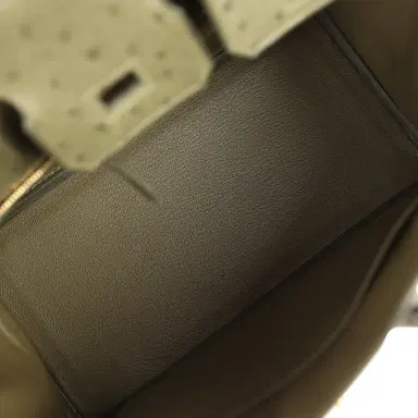HERMÈS Pre-owned Hermes Birkin 25 Vert Veronese Ostrich Gold Hardware | Thumbnail 8 HERMÈS Pre-owned Hermes Birkin 25 Vert Veronese Ostrich Gold Hardware | Thumbnail 8