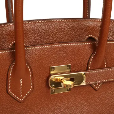 HERMÈS Pre-owned Hermes Birkin 30 Fauve Barenia Faubourg Gold Hardware | Thumbnail 7 HERMÈS Pre-owned Hermes Birkin 30 Fauve Barenia Faubourg Gold Hardware | Thumbnail 7