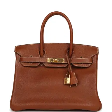 HERMÈS Pre-owned Hermes Birkin 30 Fauve Barenia Faubourg Gold Hardware | Thumbnail 1 HERMÈS Pre-owned Hermes Birkin 30 Fauve Barenia Faubourg Gold Hardware | Thumbnail 1