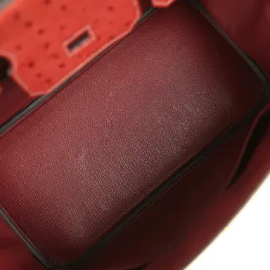 HERMÈS Pre-owned Hermes Birkin 30 Rouge H Ostrich Gold Hardware | Thumbnail 8 HERMÈS Pre-owned Hermes Birkin 30 Rouge H Ostrich Gold Hardware | Thumbnail 8