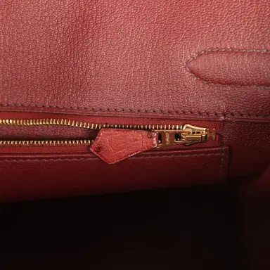 HERMÈS Pre-owned Hermes Birkin 30 Rouge H Ostrich Gold Hardware | Thumbnail 9 HERMÈS Pre-owned Hermes Birkin 30 Rouge H Ostrich Gold Hardware | Thumbnail 9